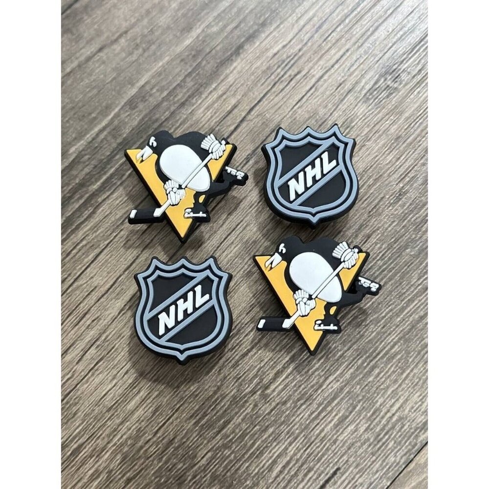 PITTSBURGH PENGUINS SET OF 4 SHOE CHARMS FOR CROCS